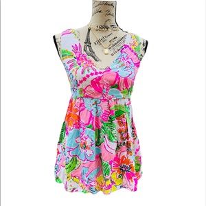 Lilly Pulitzer Nosey Posey baby doll top size medium